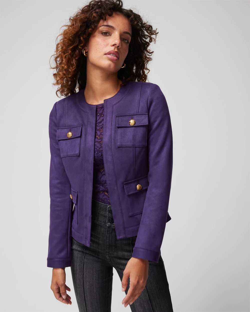 WHBM Ultra Suede Stylist Jacket